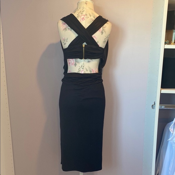 La Rok Elegant Black Sleeveless Dress - Picture 4 of 8